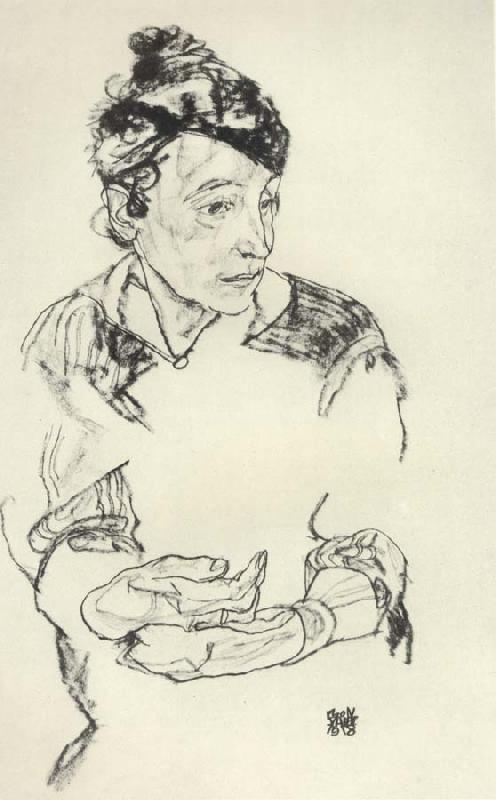 Egon Schiele Portrait of the Artist-s mother oil painting image